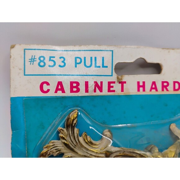 Vintage French Provincial Brass Drawer Pulls #853 #52 White Finish David Allison - Picture 3 of 6